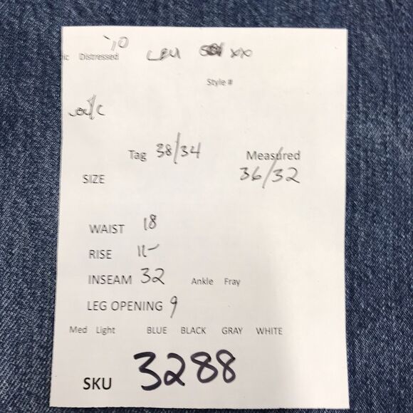 Y2K LEVIS 501 Jean Men 36X32 (38/34 tag) Button Fly Medium Wash Straight Leg - Picture 16 of 16
